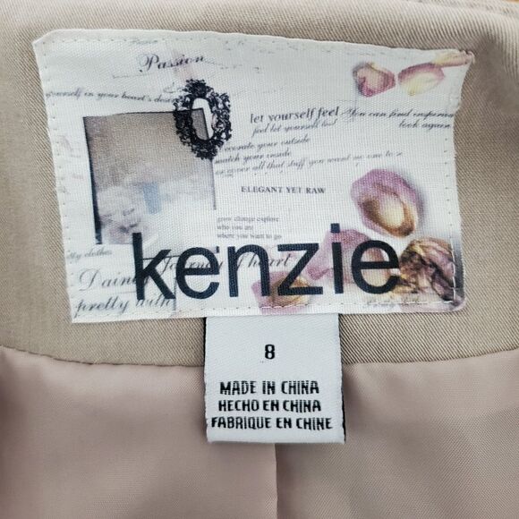 KENZIE WOMEN'S SWING JACKET POCKETS ONE BUTTON 3/4 LENGTH SLEEVES SIZE 8 - Picture 5 of 6